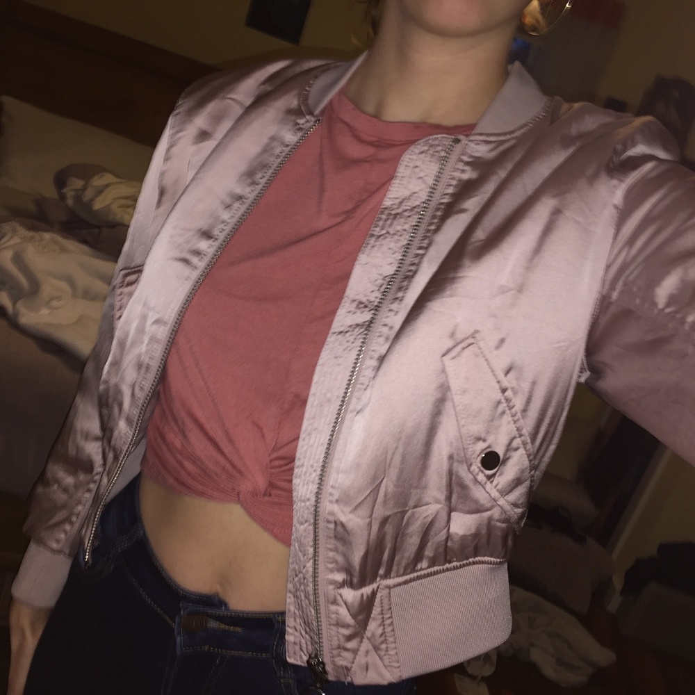HM pink bomber jacket